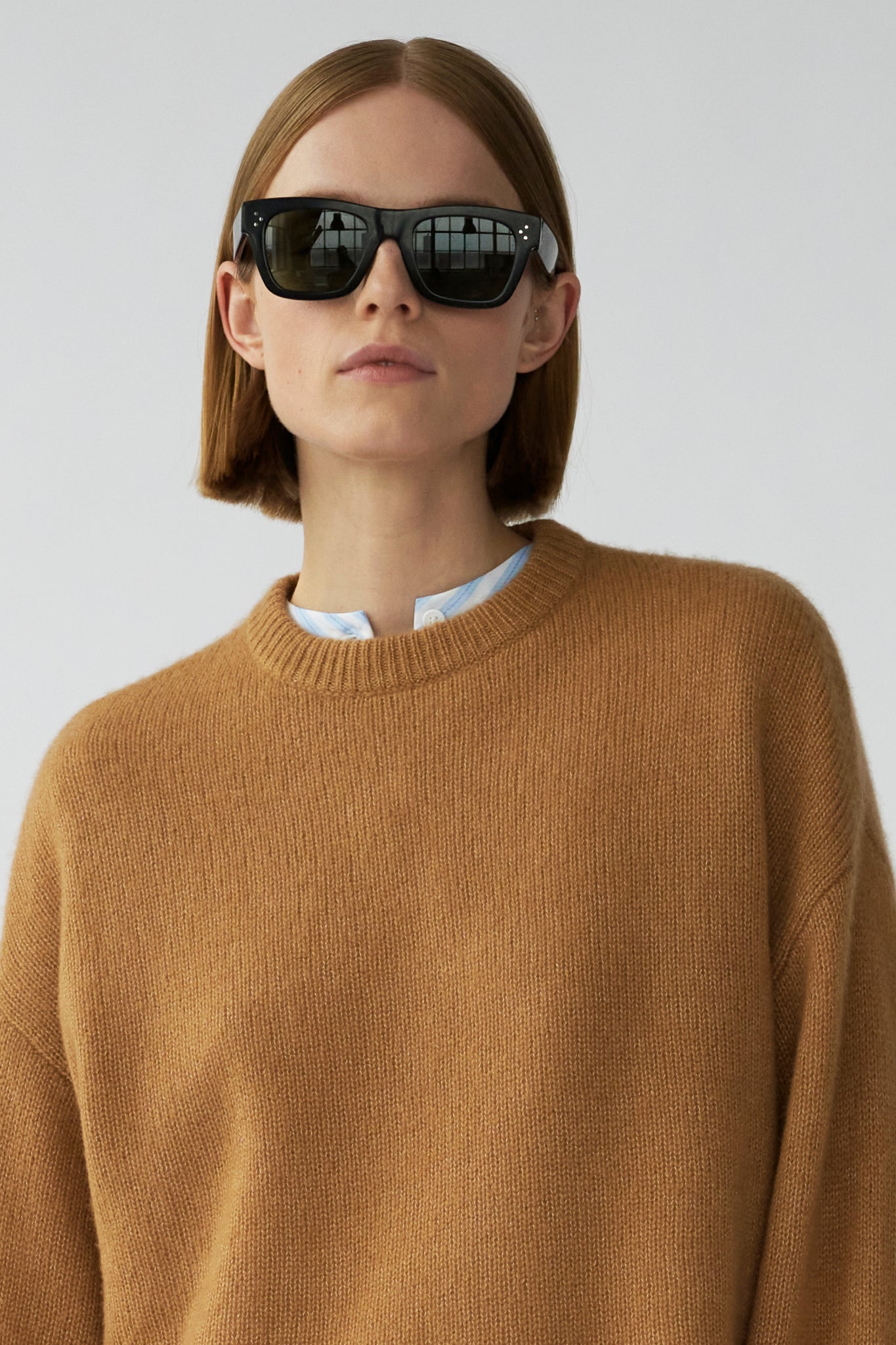 BEZ CREW KNIT - CAMEL - SILK/CASHMERE