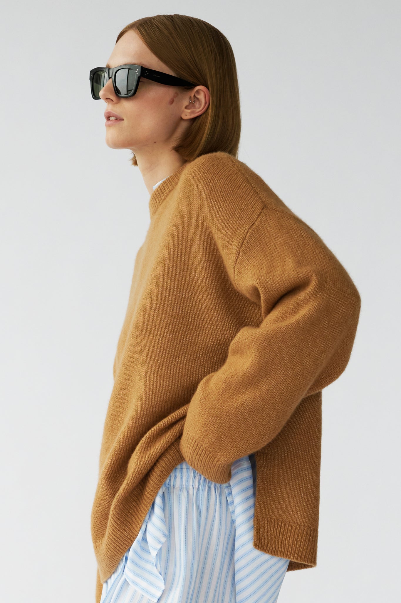 BEZ CREW KNIT - CAMEL - SILK/CASHMERE