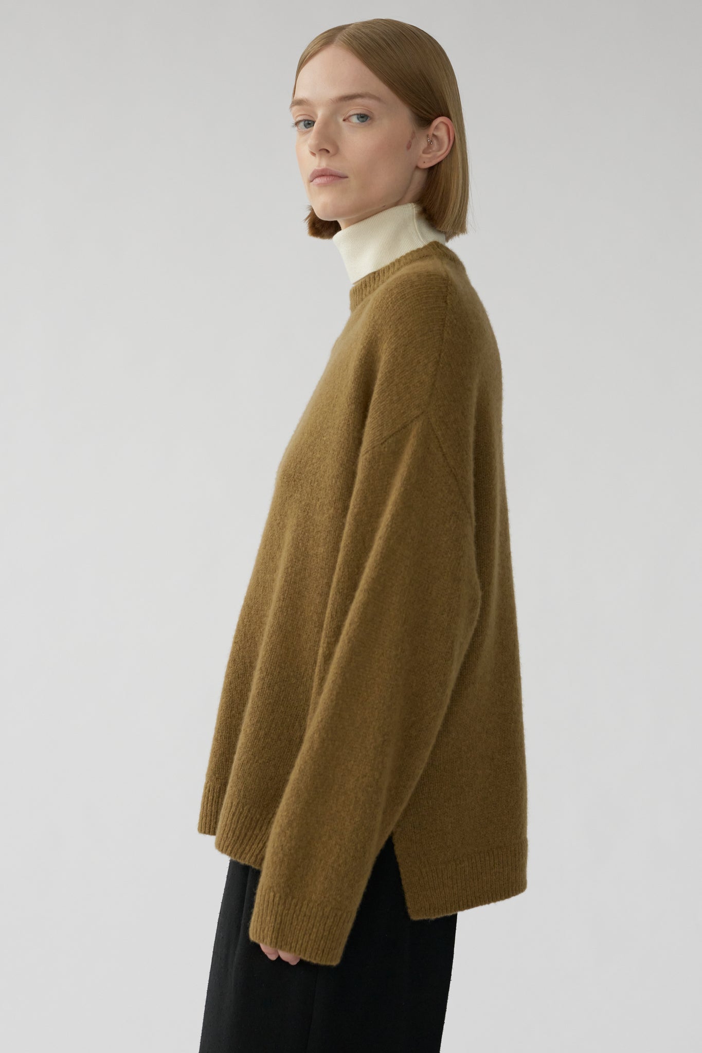 BEZ CREW KNIT - TAPENADE - SILK/CASHMERE