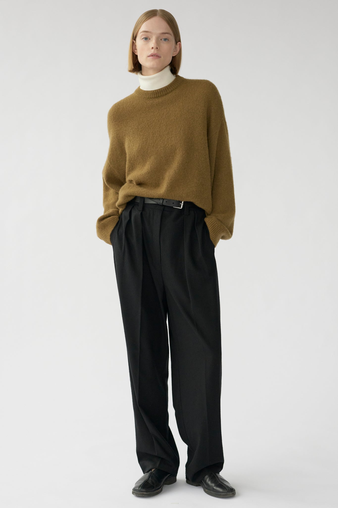 BEZ CREW KNIT - TAPENADE - SILK/CASHMERE