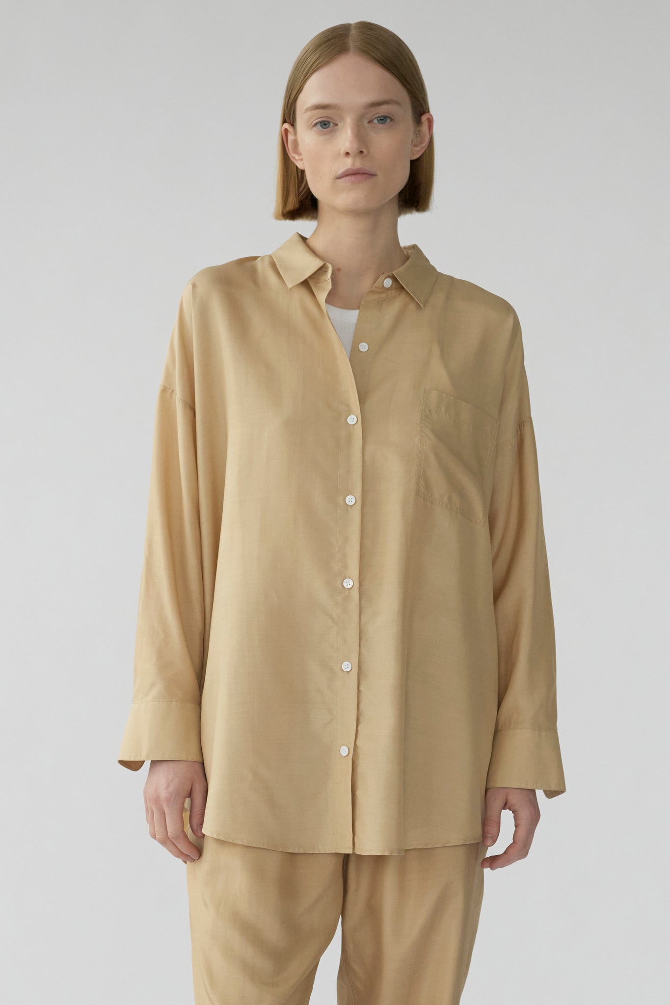 BIANCA POCKET SHIRT - IRISH CREAM