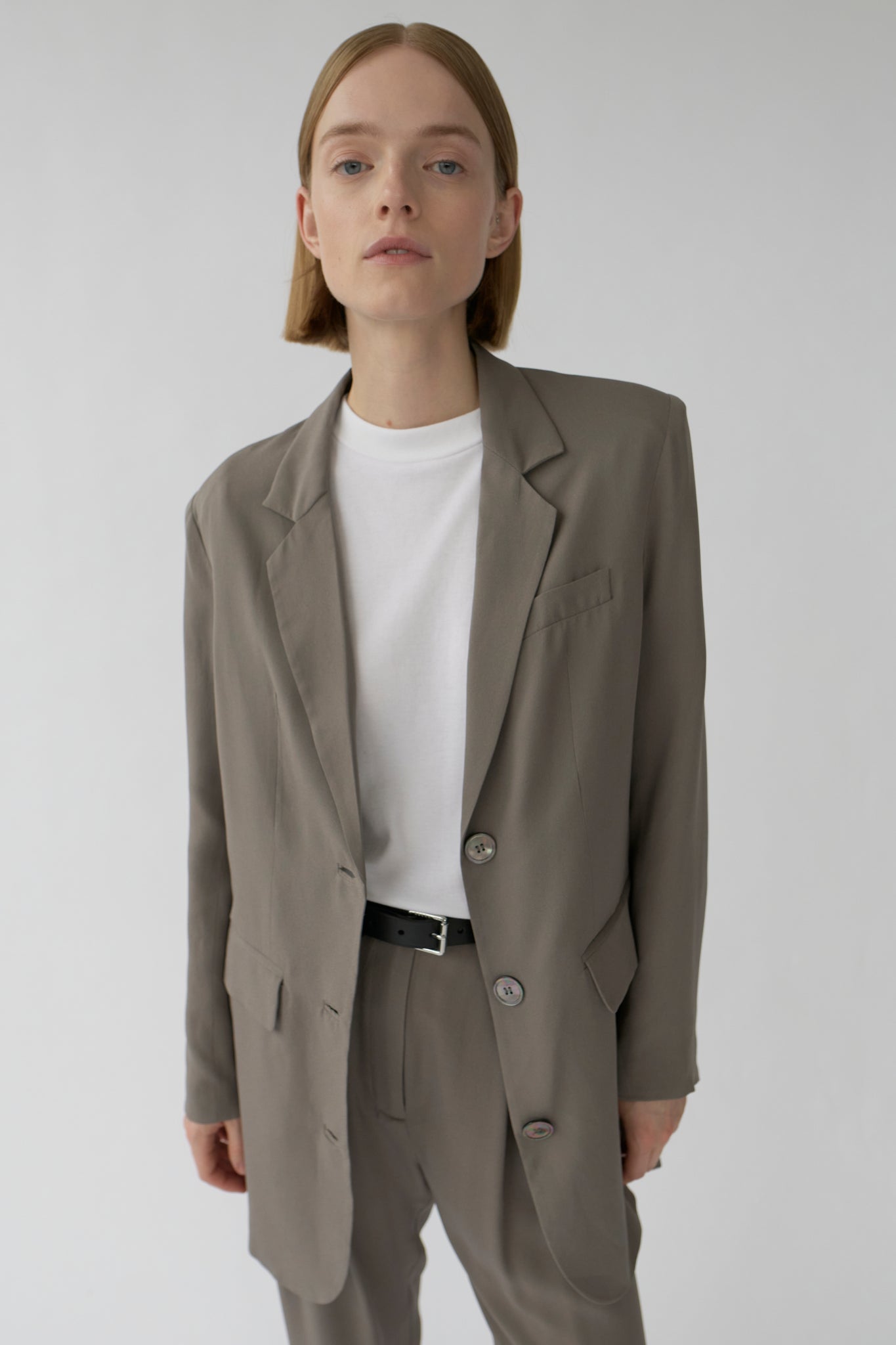 HAINES BLAZER - DARK TAUPE