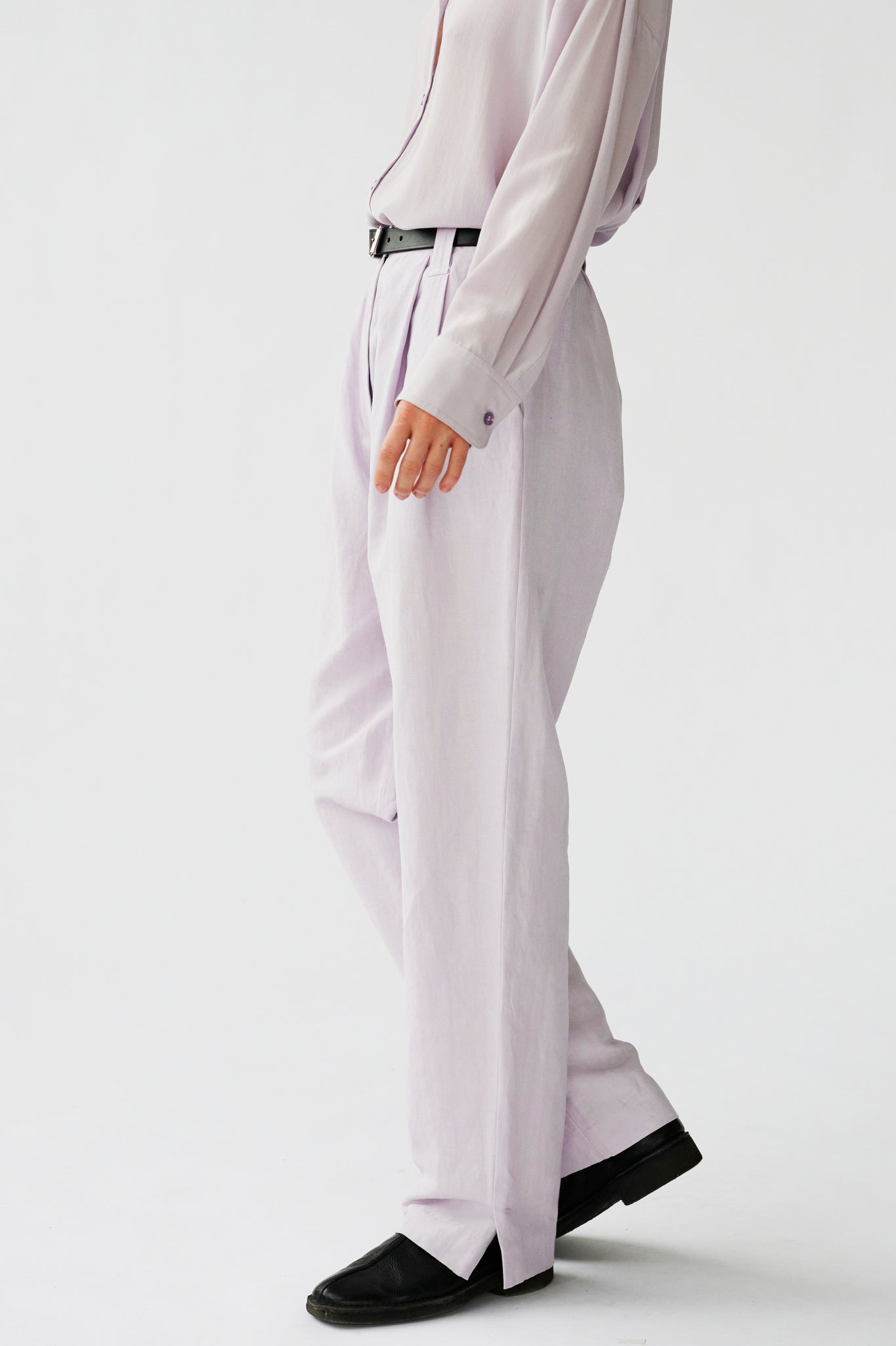 HARRY PANTS - ASH LILAC - SILK/LINEN