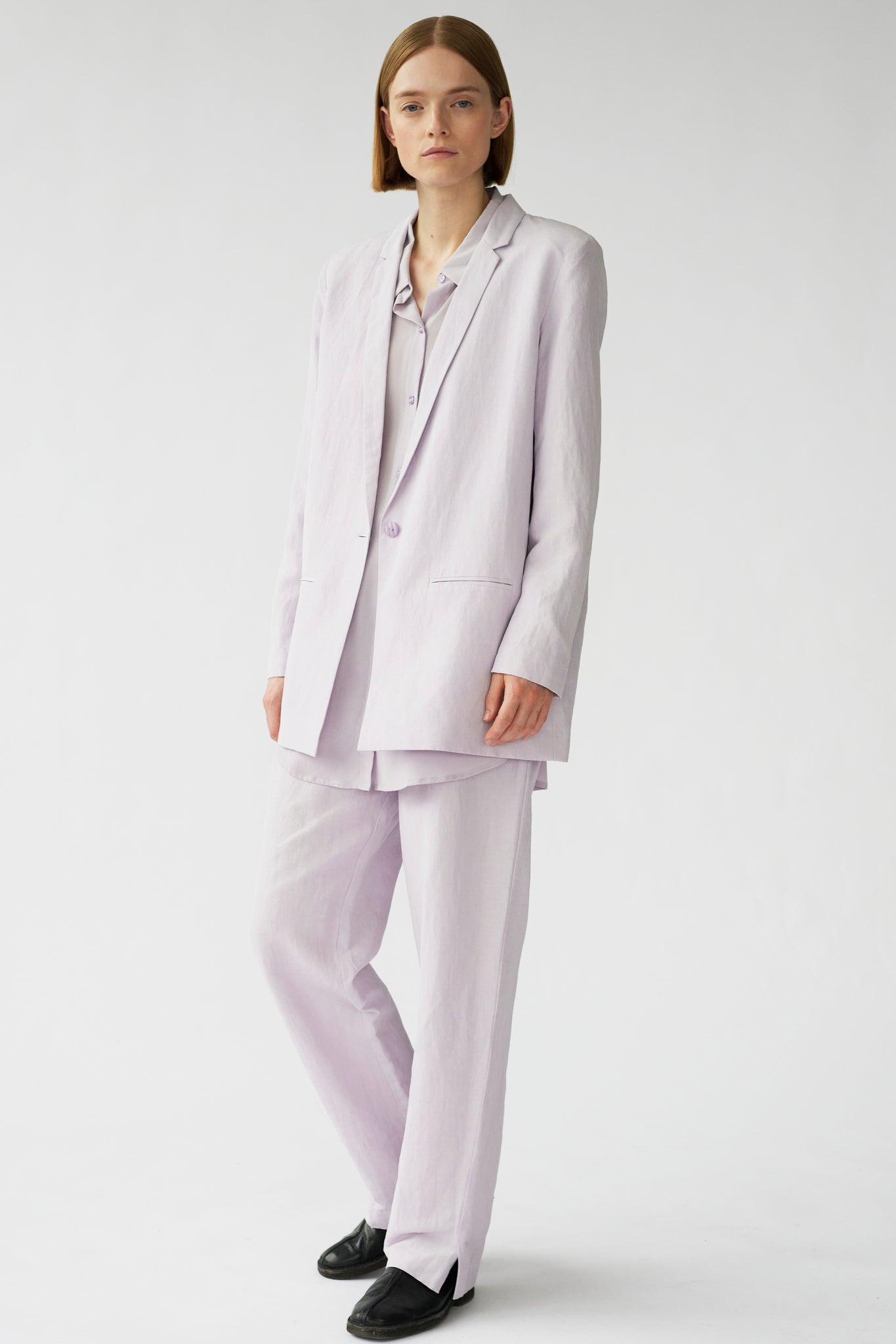 HARRY PANTS - ASH LILAC - SILK/LINEN