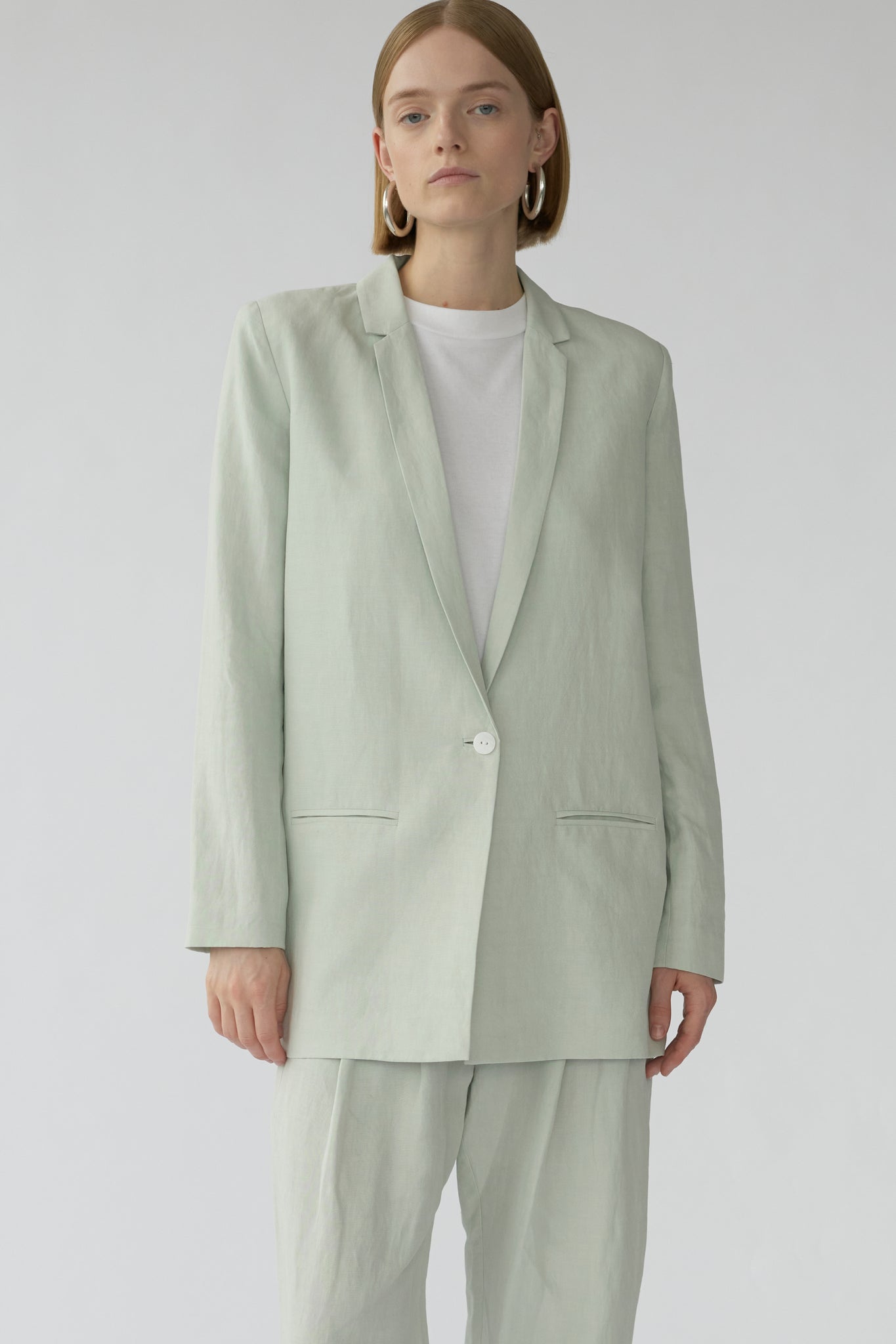 MENA BLAZER - MINT GREY