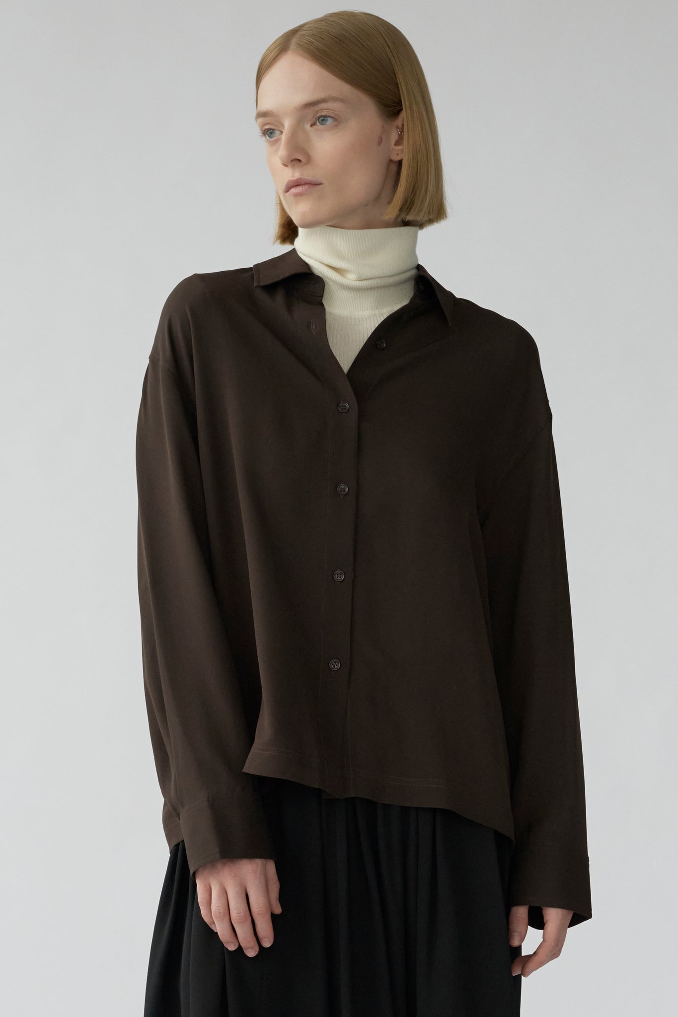 SOPHIE SHIRT - DARK BROWN