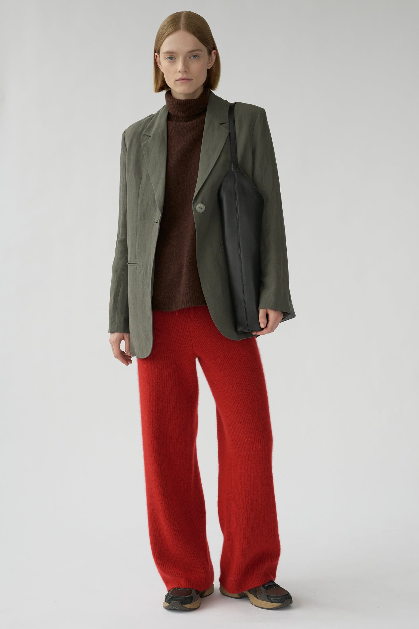 ZIGGA KNIT PANTS - CARDINAL RED - SILK/CASHMERE